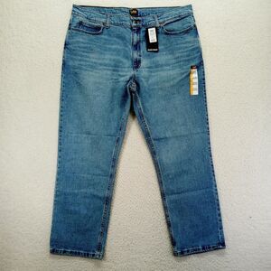 Lee‎ Relaxed Fit Jeans Mens 40x30 Blue Straight Leg Cotton Dark